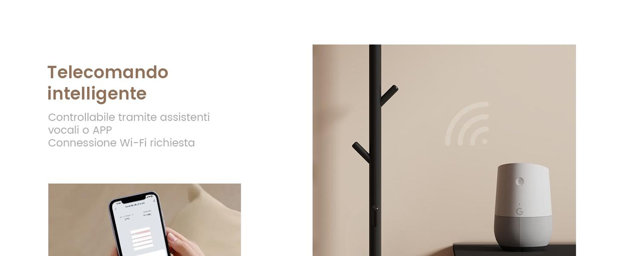 EMKE Scaldasalviette elettrico 100 W Nero, Display LCD, Termostato intelligente, Controllo WiFi/APP Timer Scaldasalviette design ad albero 150 cm