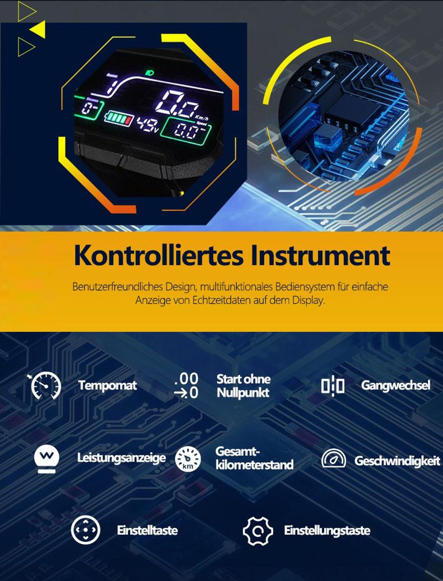 Elektroroller Z1 - Akku 48V20AH 10" Räder Scheibenbremse - Schwarz