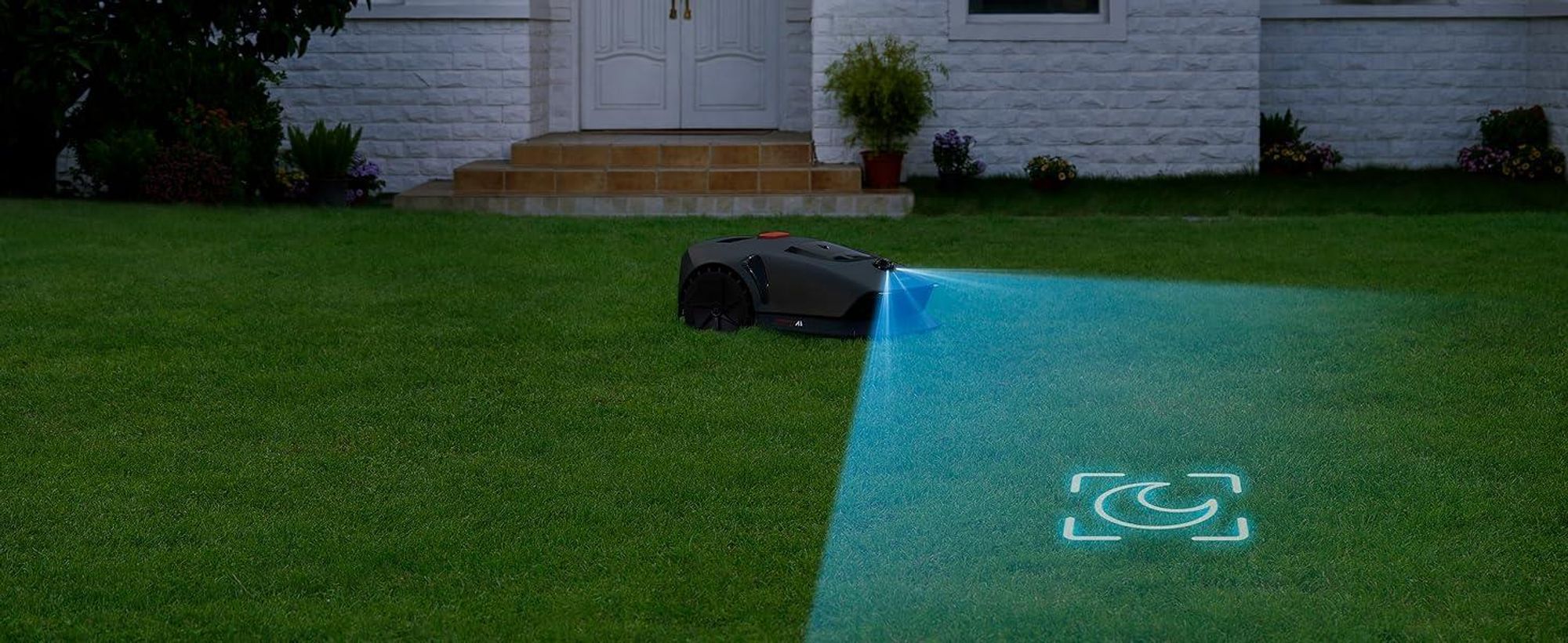 MOVA 1000 Mähroboter – UltraView™ Navigation für bis zu 1000 m², Intelligente Hindernisvermeidung, Kabellose Station, Ideal für große Rasenflächen