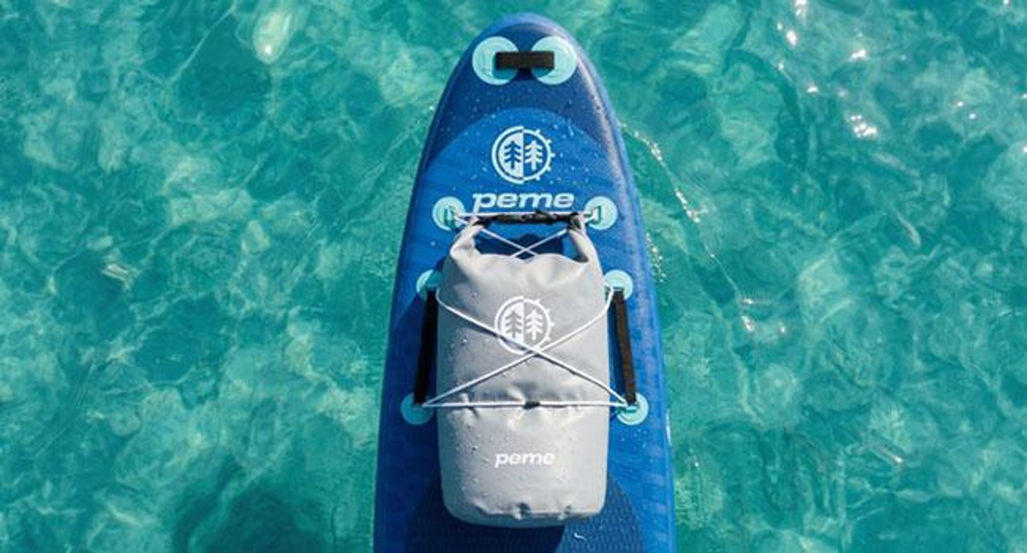 PEME Hydro Dry Bag 20L Wasserdichter Packsack Wasserdichte Tasche Wasser Rucksack für SUP Kajak Kanu Water Proof Bag Nassbeutel Schwimmbeutel Grau