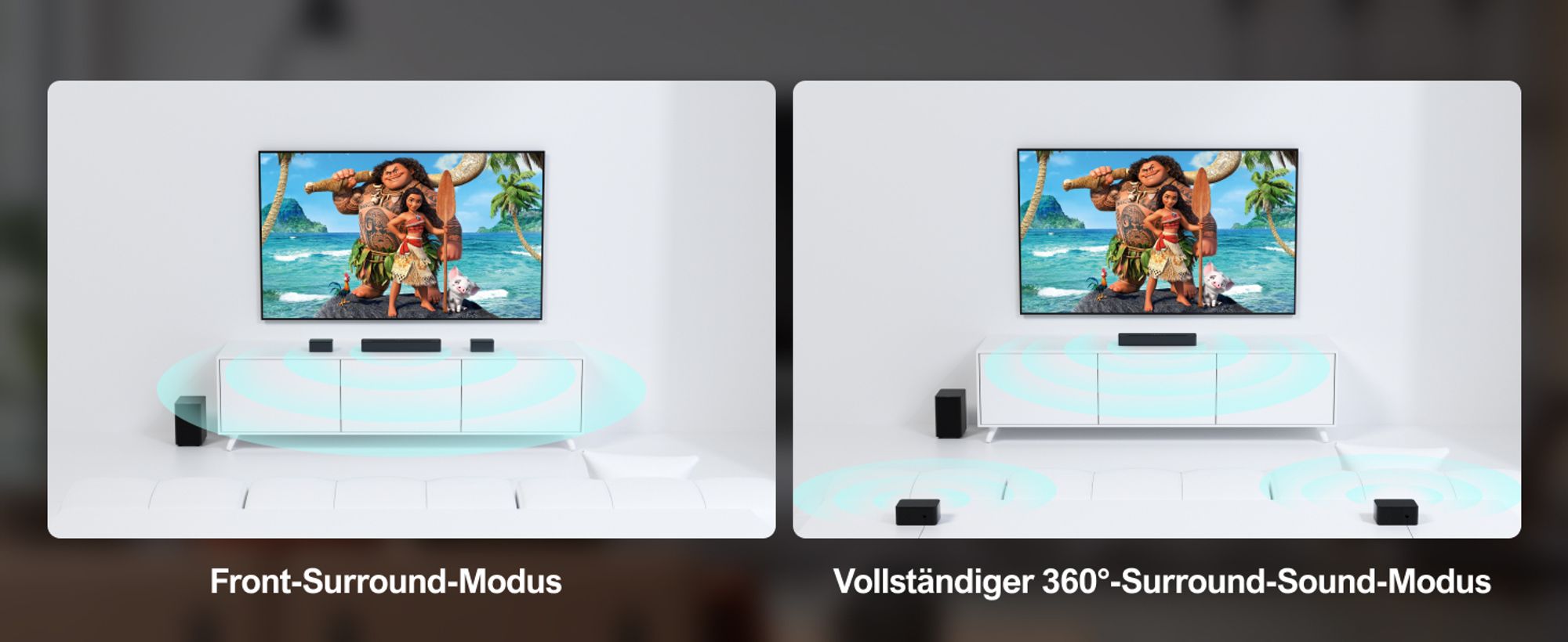 ULTIMEA Dolby Atmos 5.1 Soundbar mit Subwoofer, 3D Surround Sound TV Lautsprecher für Heimkino mit einstellbarem Bass, Poseidon D60