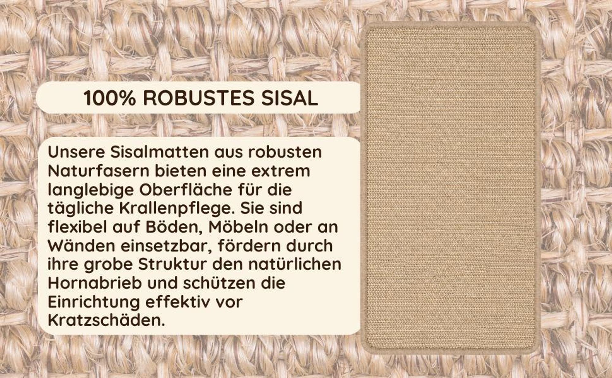 100% Sisal- robust und langlebig