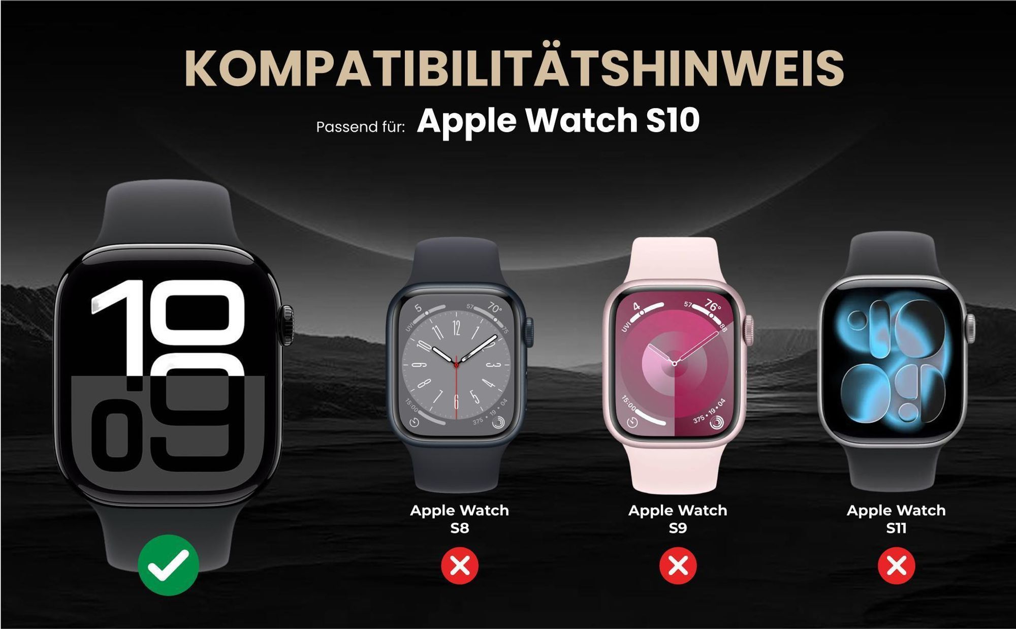 Kompatibilitätshinweise Armband für Apple Watch Series 10 46mm