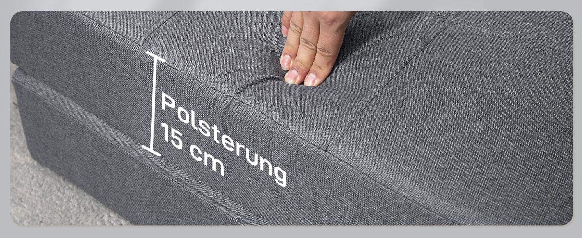 HOMCOM Schlafsessel Schlafsofa Sofabett Einzelsofa mit Waschbarem Kissen Grau