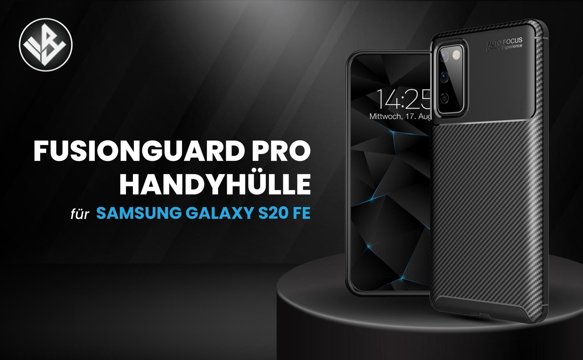 Schwarze ergonomische Schutzhülle für das Samsung Galaxy S20 FE