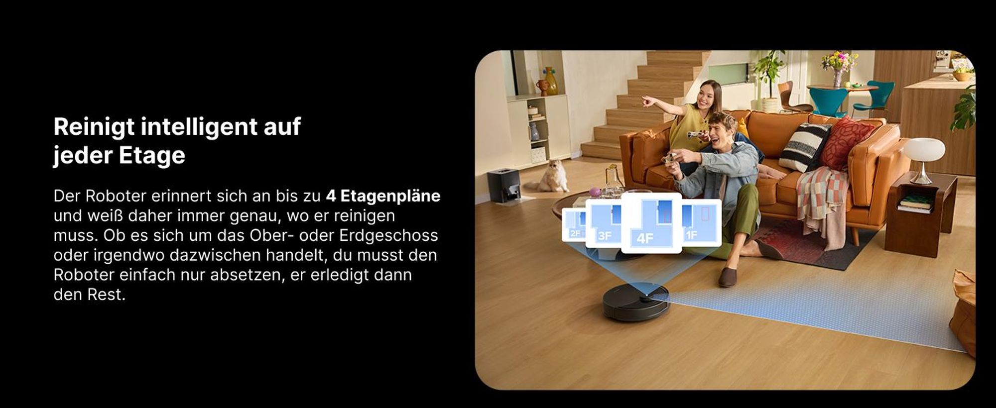 Roborock Q10 PF+ Staubsauger Roboter 10000 Pa (Upgrade von Q8 max+), Dual Anti-Tangle-System, Auto-Entleerungsstation für 7 Wochen, Schwarz