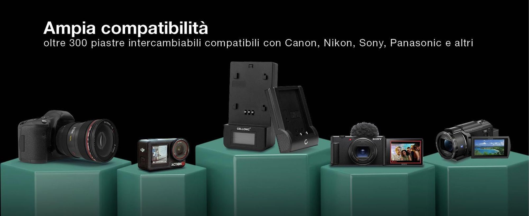 CELLONIC Caricabatteria CB-2LSE CBC-NB1 compatibile con Caricatore NB-1LH con display per fotocamera, camcorder, macchina fotografica