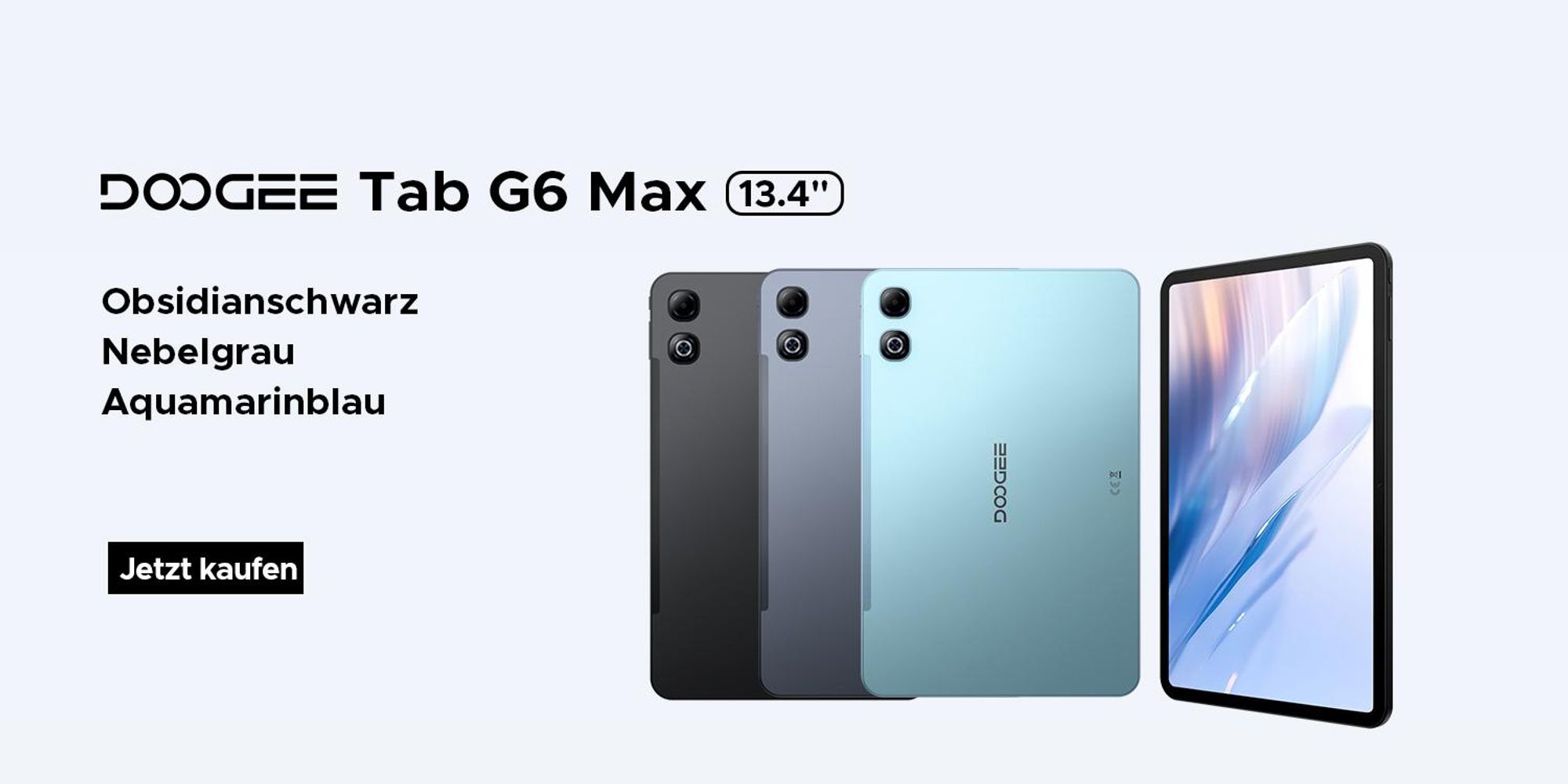DOOGEE Tab G6 Max Tablet,Android 16, 13,4 Zoll, 32(6+26)GB+256GB/2TB TF, 4G LTE, 90Hz,11000mAh/18W,Widevine L1, 5G WiFi