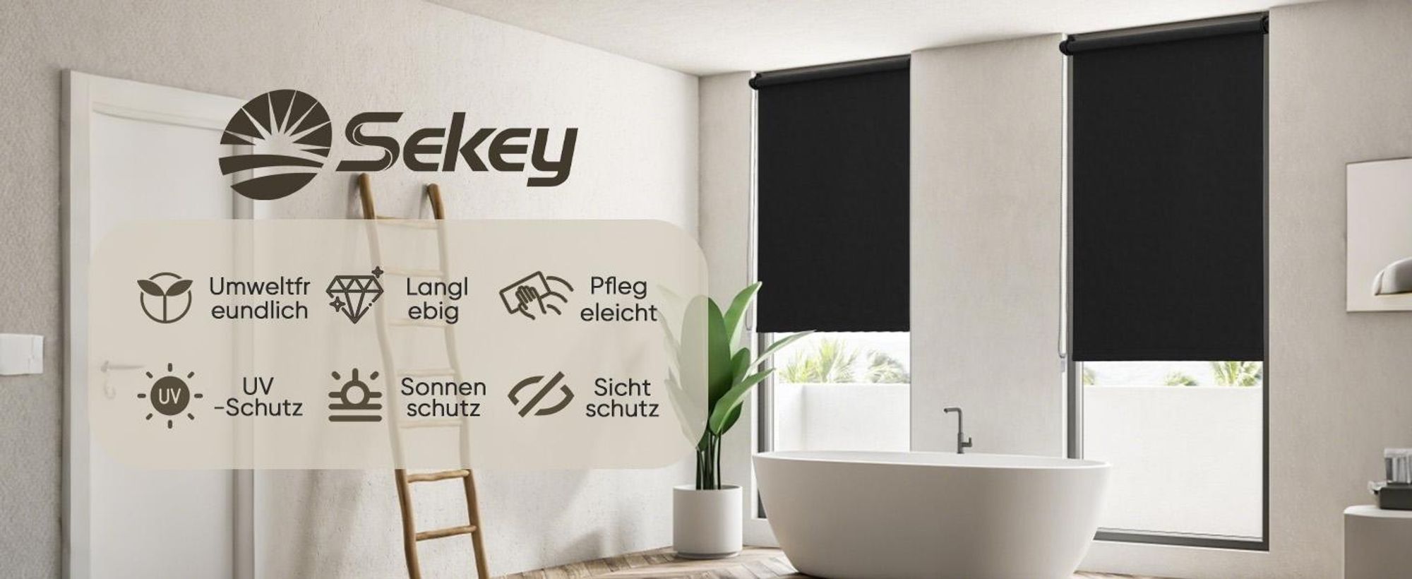 Verdunklungsrollo 50x130cm Schwarz Thermorollo Fensterrollo Klemmfix ohne Bohren Seitenzugrollo Sonnenschutz Wärmeschutz Blickdicht Rollo
