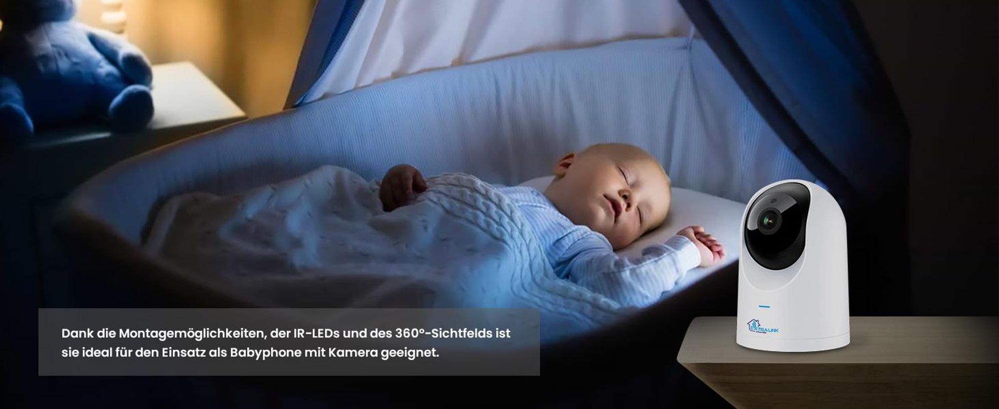 Extralink WLAN Überwachungskamera Indoor 2.5K 4MP TUYA