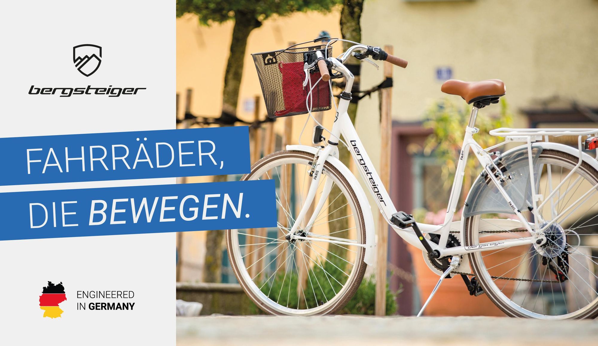 Bergsteiger Paris 28 Zoll Damenfahrrad, ab 160 cm, Korb, Fahrrad-Licht, Shimano 6 Gang-Schaltung, Damen-Citybike, Damenrad im Retro-Design