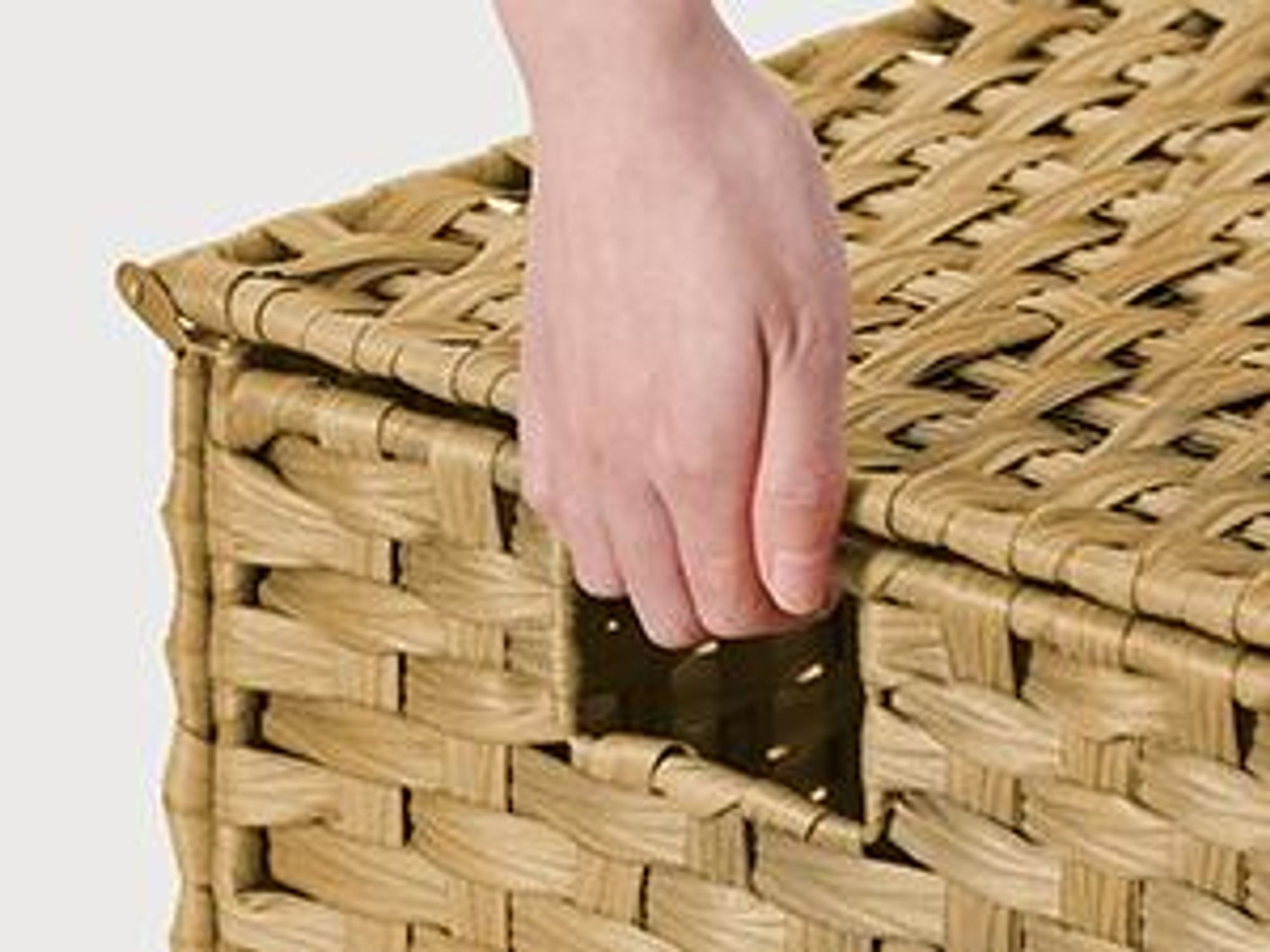 SONGMICS Wäschekorb, mit Griffen, faltbar, Wäschesack herausnehmbar, 90 L
