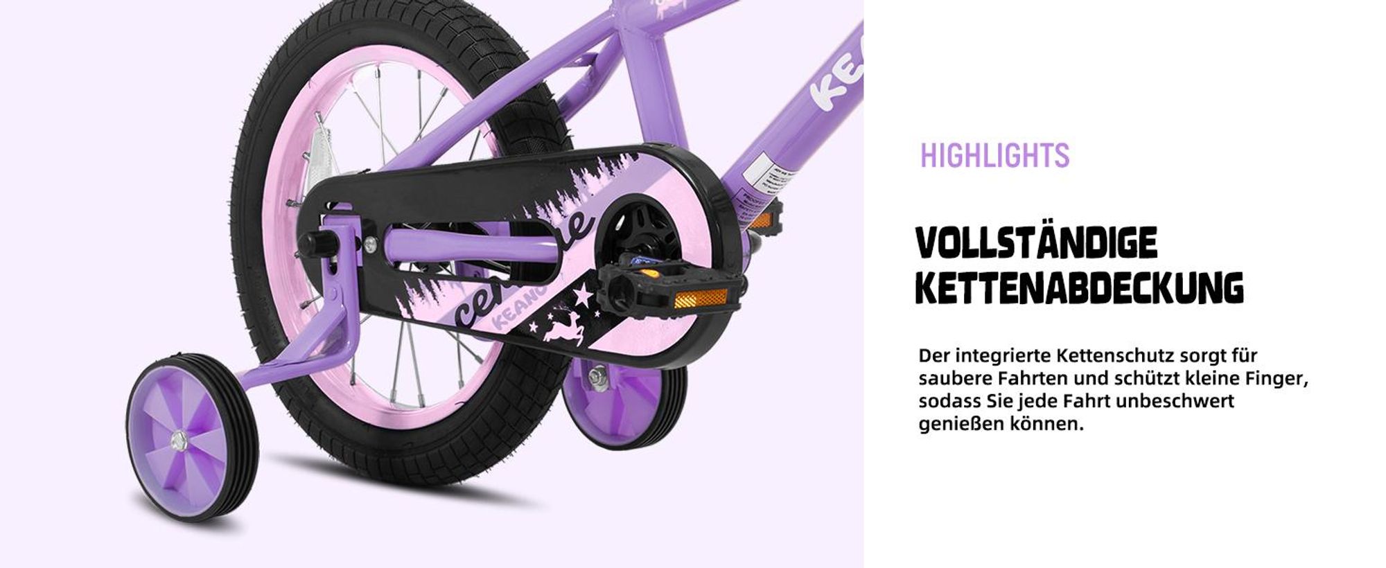Joystar 16 Zoll-Kinderfahrrad für Jungen und Mädchen im Alter von 3 bis 8 Jahren, Kindergeschenk mit Stützrädern, Korb, geschlossenem Kettenschutz