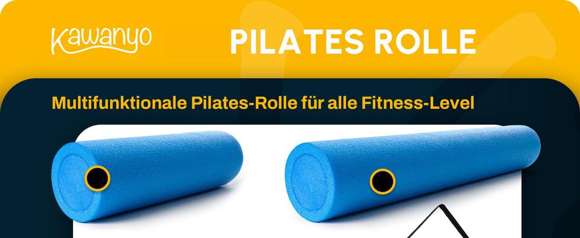 Kawanyo Yoga- & Pilatesrolle 90cm - blau