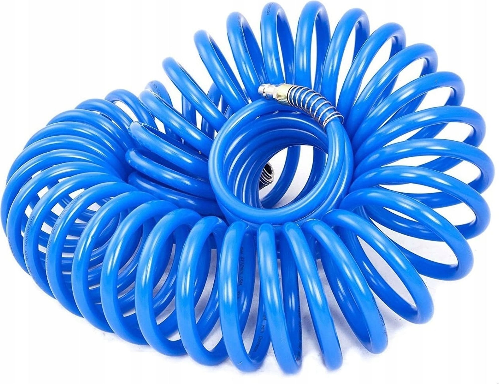 ELMAX | Druckluft-Spiralschlauch, 5x8MM, 10M, Knickschutz, verbesserte Drehgelenk-Kupplungen Außengewinde