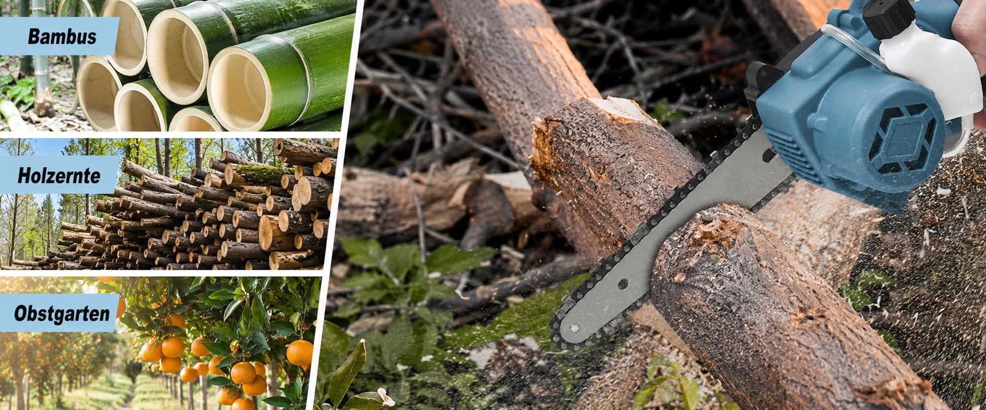 6 Zoll bürstenlose Kettensäge, Mini - Akku - Kettensäge, Holz bearbeitung, Garten schneiden, 2 x Batterie Mit Digitalanzeige, bürstenlose Kettensäge