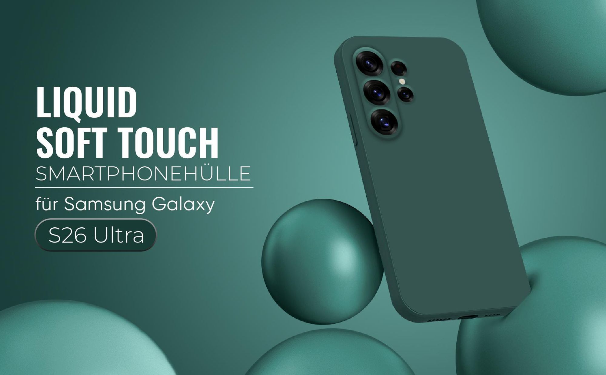 Liquid Soft Touch Smartphone Hülle in Grün für Samsung Galaxy S26 Ultra