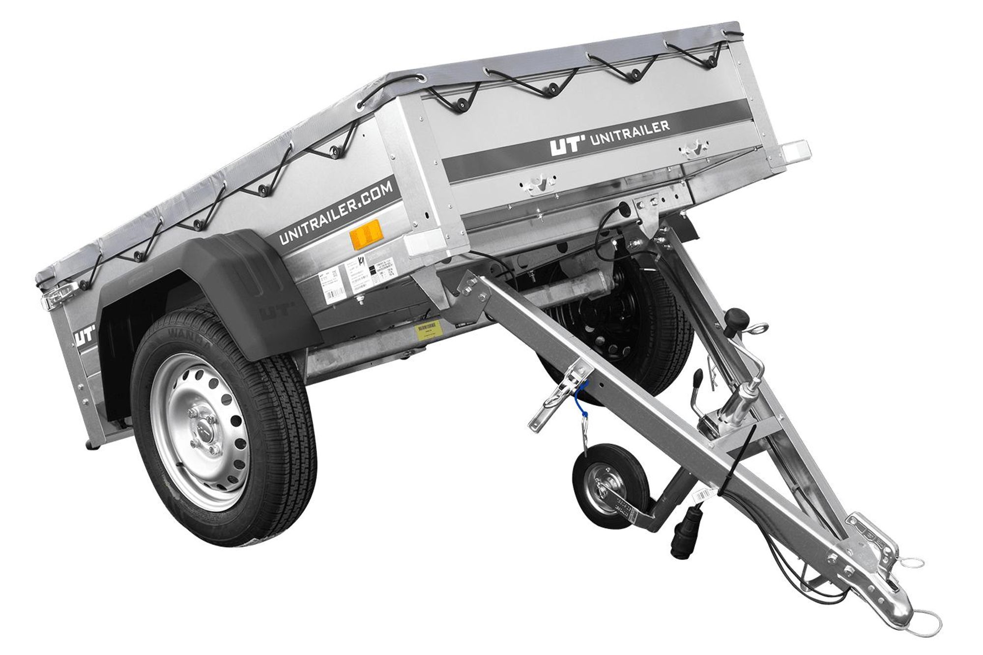 Kleinanhänger für Pkw Garden Trailer 150 KIPP 150x106 cm 750 kg [mit Flachplane, Planenträgern, Stützrad]
