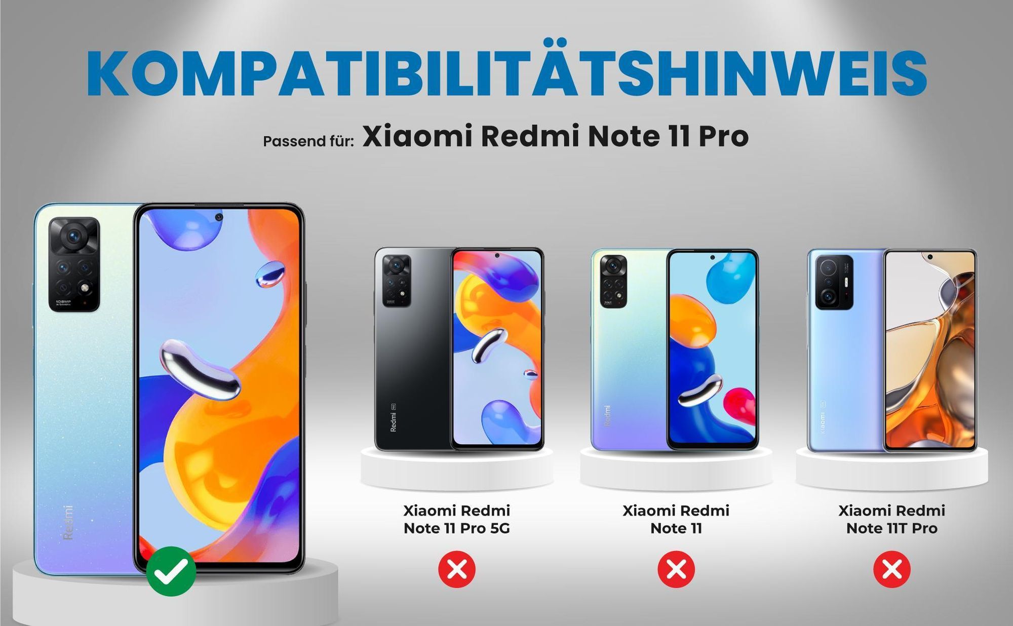 Kompatibilitätshinweise Hülle für Xiaomi Redmi Note 11 Pro