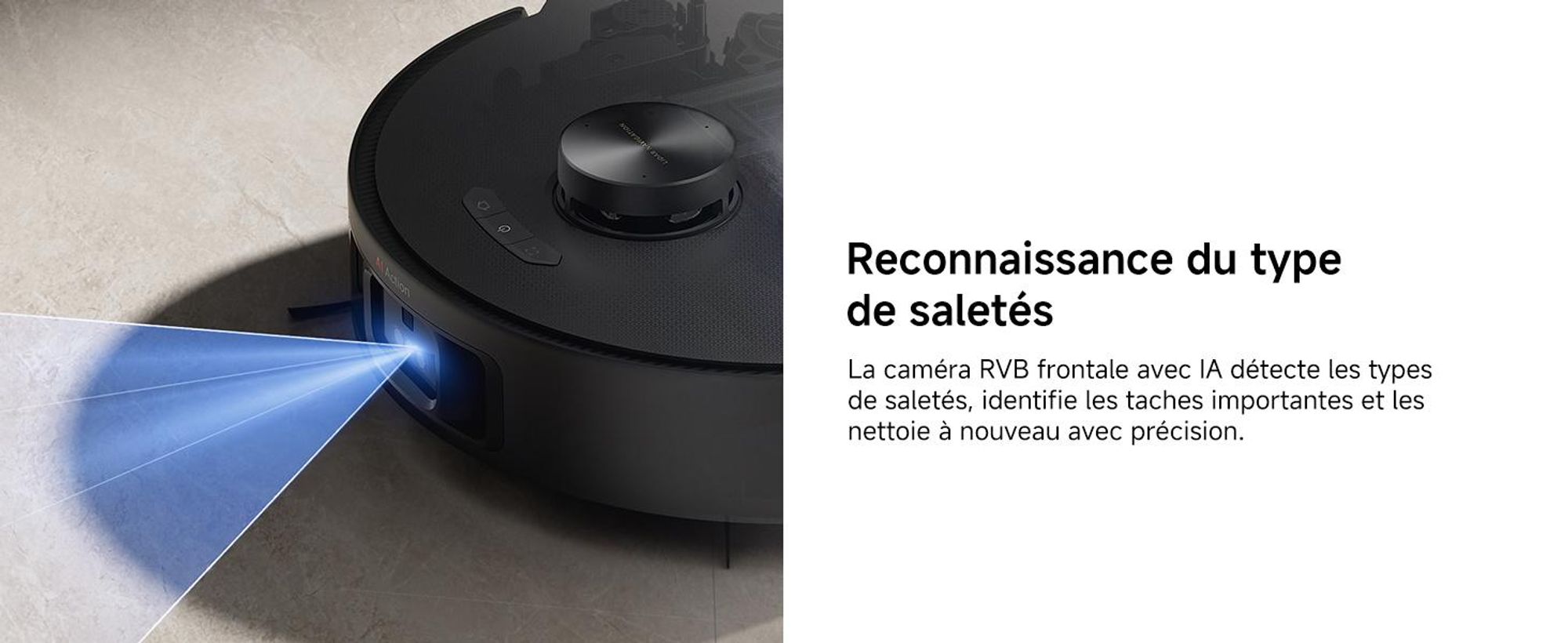 MOVA Z50 Ultra Robot Aspirateur avec Serpillière Chenille Autonettoyante, Aspiration 19 000 Pa, Détection Multiple Saleté Temps Réel, Noir