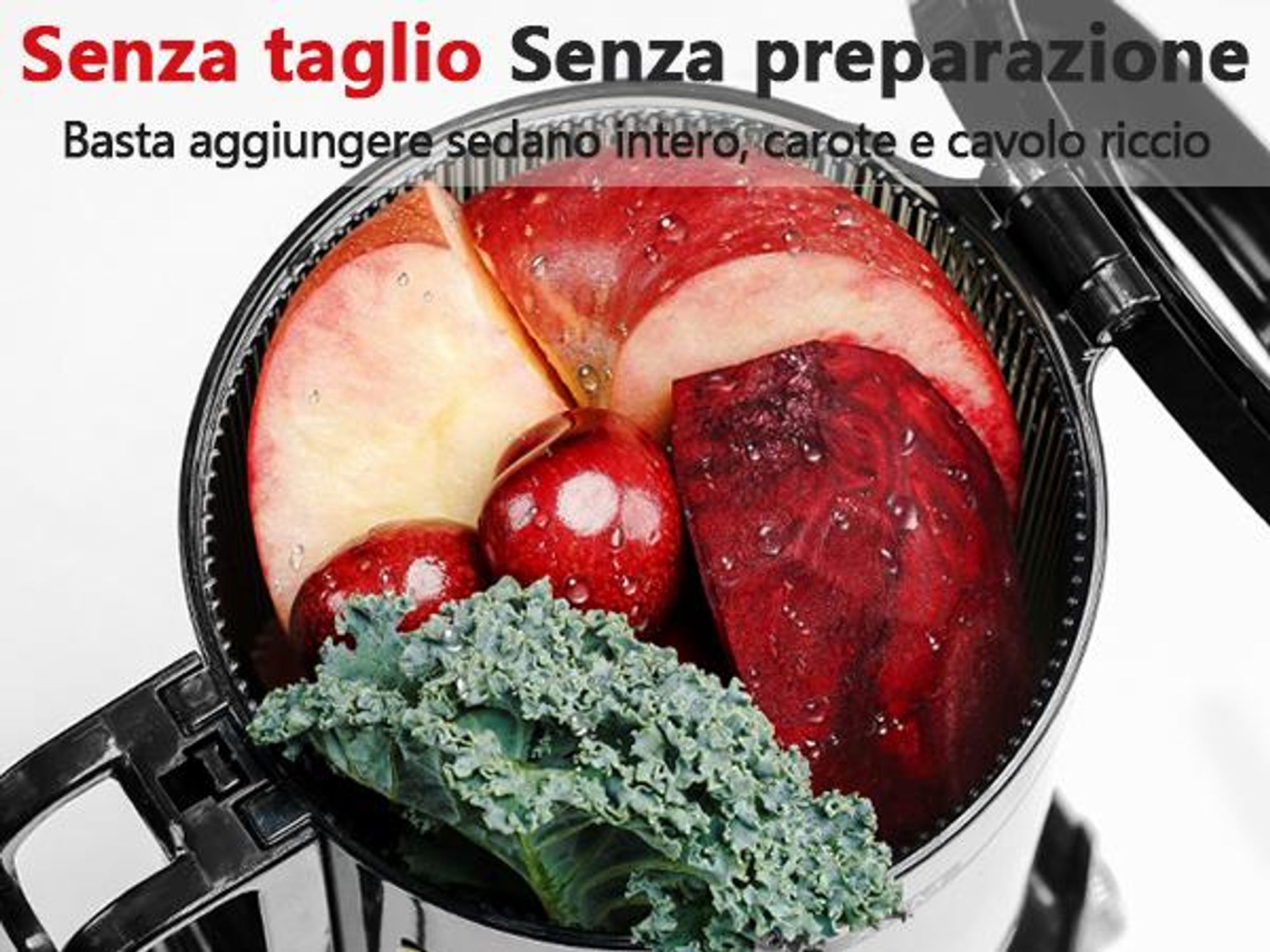 LINKChef SJ-051-EU-BL Lento Spremiagrumi -  Potenza 200W Ampia capacità 1.2L Doppi vassoi di alimentazione Facile da pulire - Nero