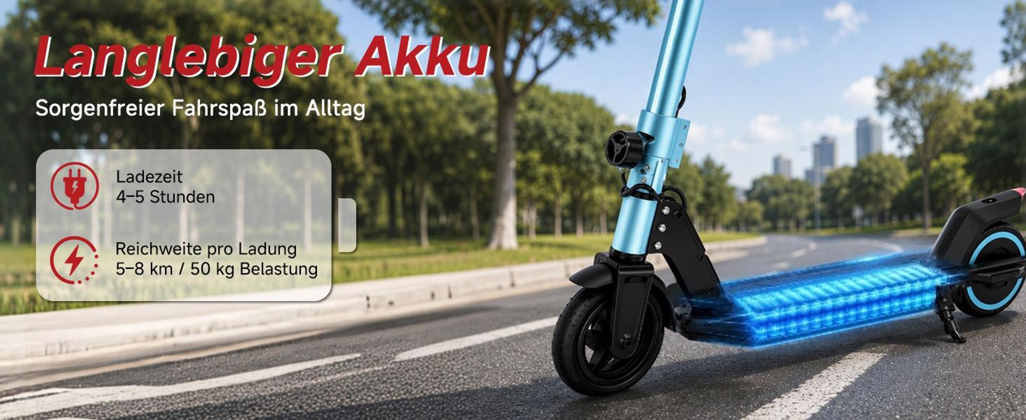 Kinder Elektroroller, 150W E-Scooter für Kinder, 16 km/h Kinderroller mit LED-Anzeige, RGB-Licht, Frontlicht, Doppelbremse, klappbar, 6,3 Zoll Vollgum