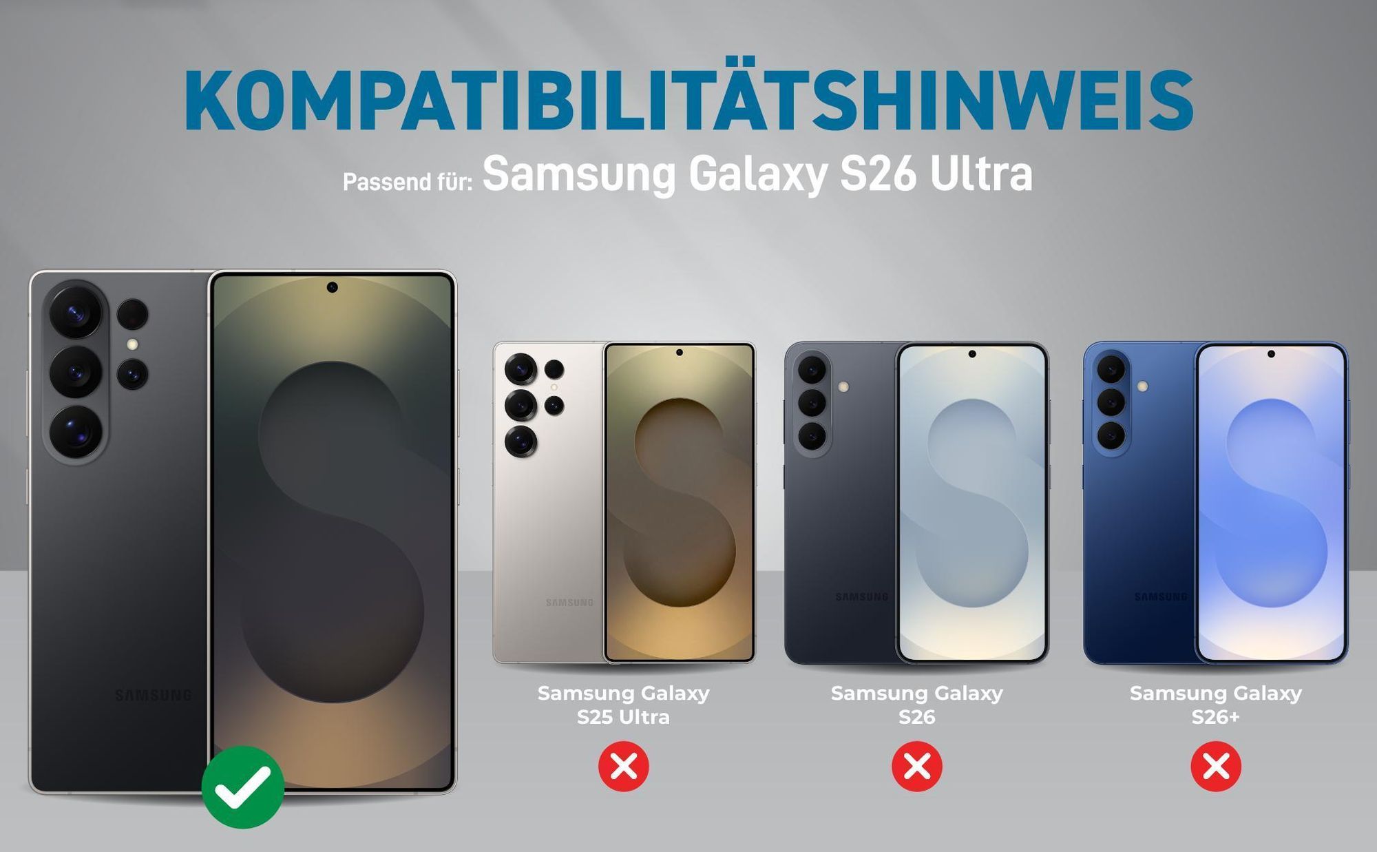 Kompatibilitätshinweise Hülle für Samsung Galaxy S26 Ultra