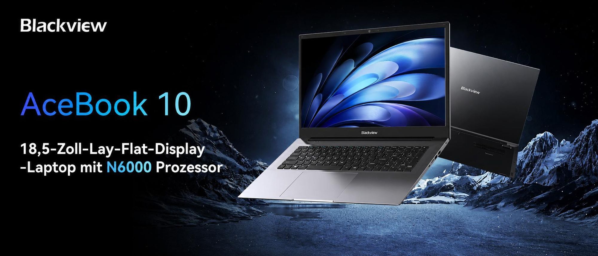 Blackview Acebook 10, 18.5" Display, FHD IPS Acebook10 Intel 16GB+512GB Windows 11 Pro Notebook, Windows 11 Pro, FHD+ IPS, Silikon-Tastaturschutz DE