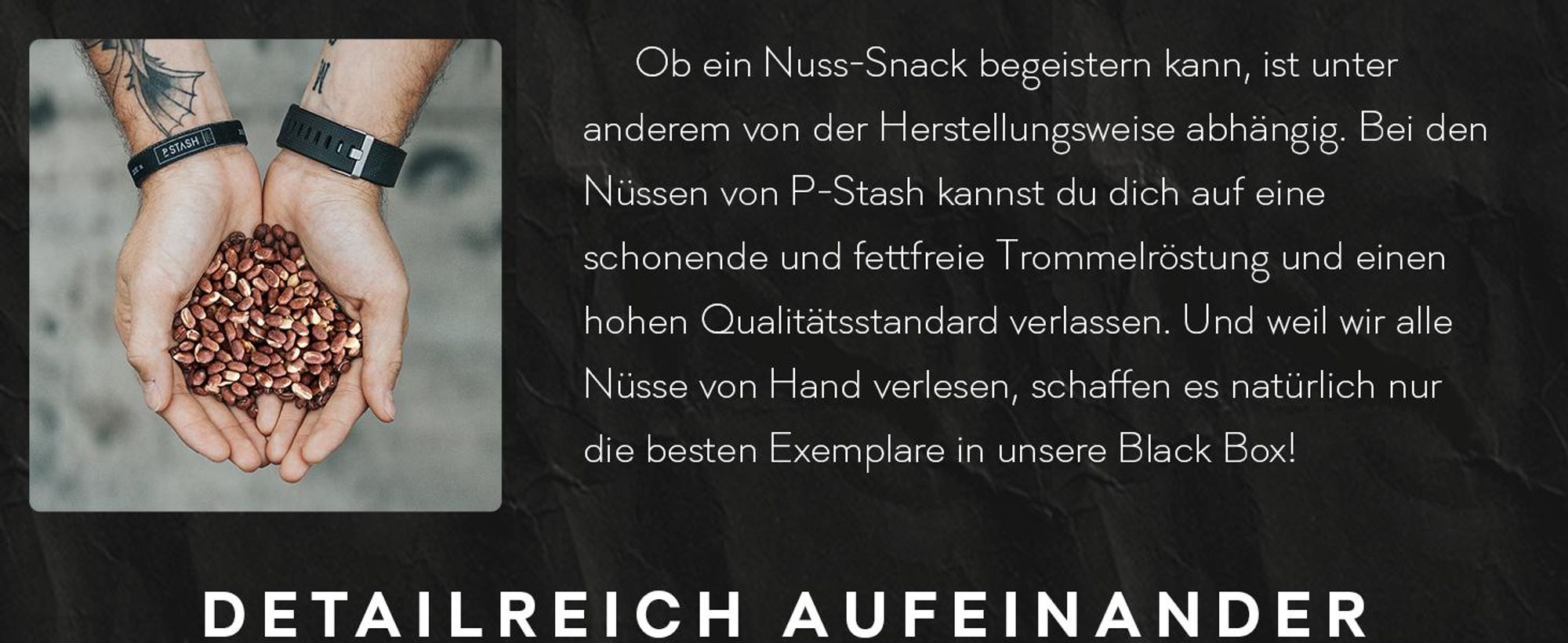 P-Stash Black Box Nussmischung Chocolate Dream - 6er Box Nüsse Mix - Pekannüsse, Haselnüsse & Mandeln - Mixed Nuts in Schokolade
