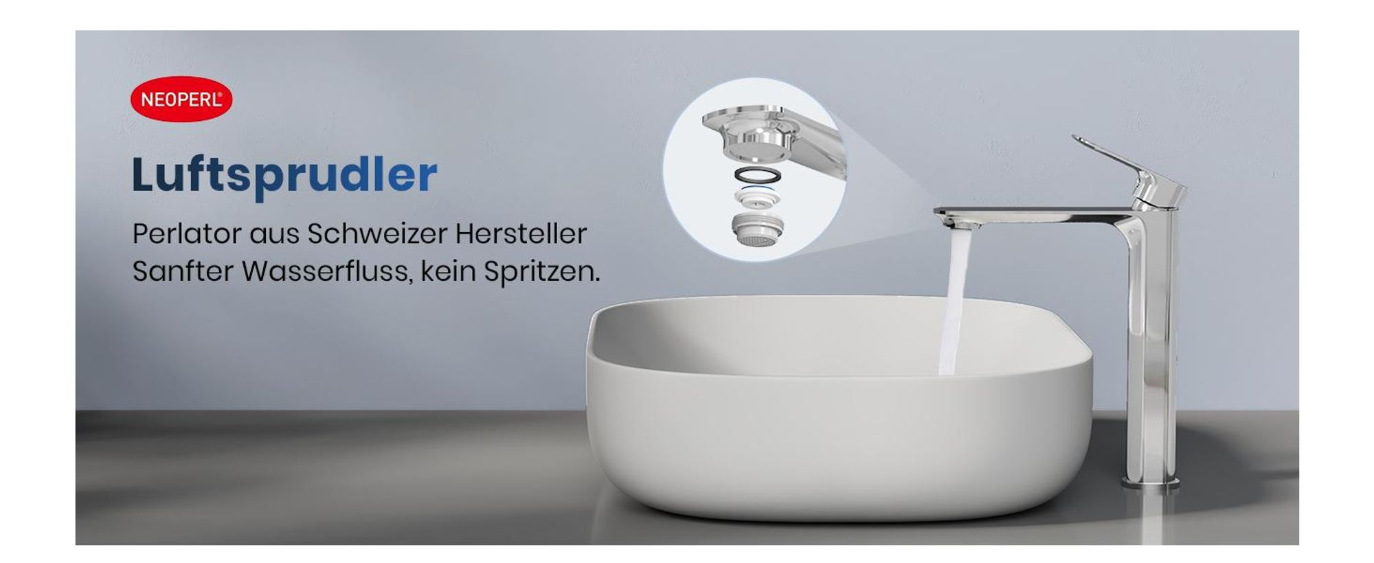 EMKE Waschbeckenarmatur Waschtischarmatur Badarmatur Einhebelmischer Wasserhahn Bad aus Messing 269 x 215 x 49mm Chrom