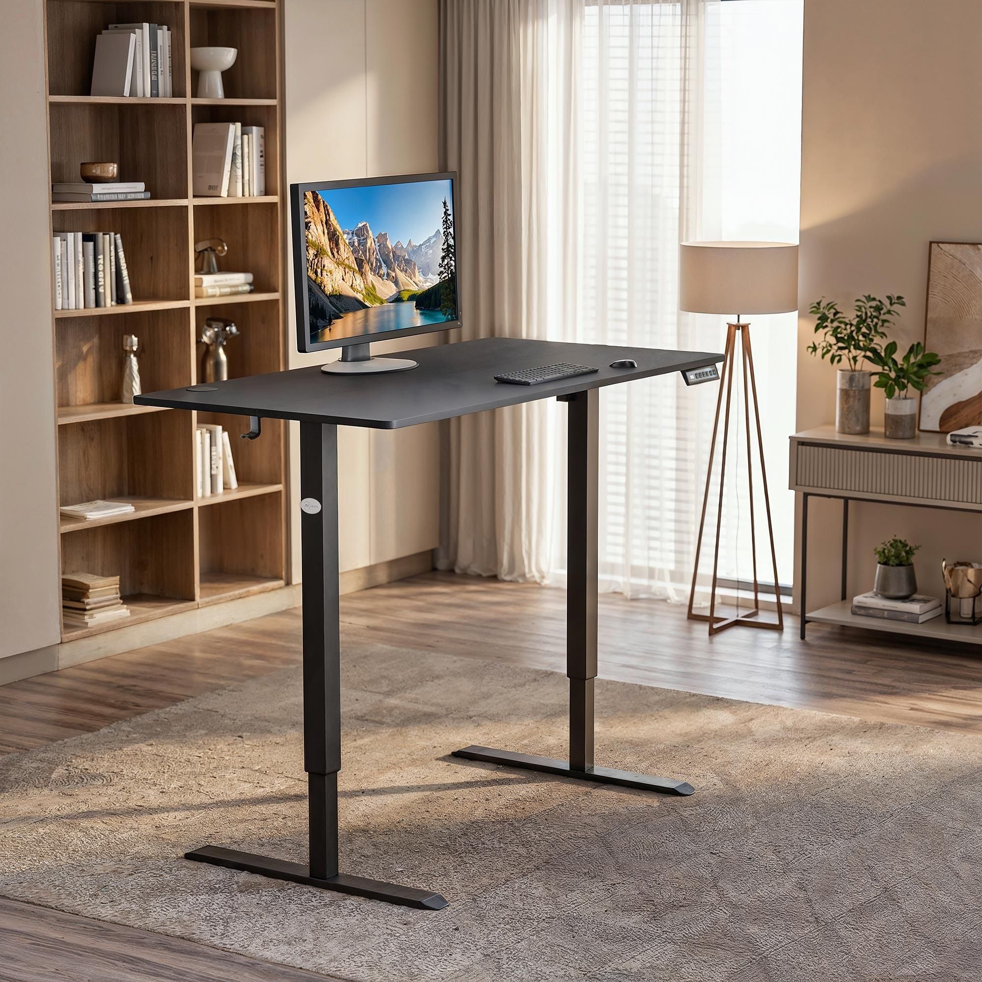 di volio höhenverstellbarer Schreibtisch LERICI - 120x60 cm, Schreibtisch höhenverstellbar elektrisch mit Memory-Funktion, ergonomischer Bürotisch