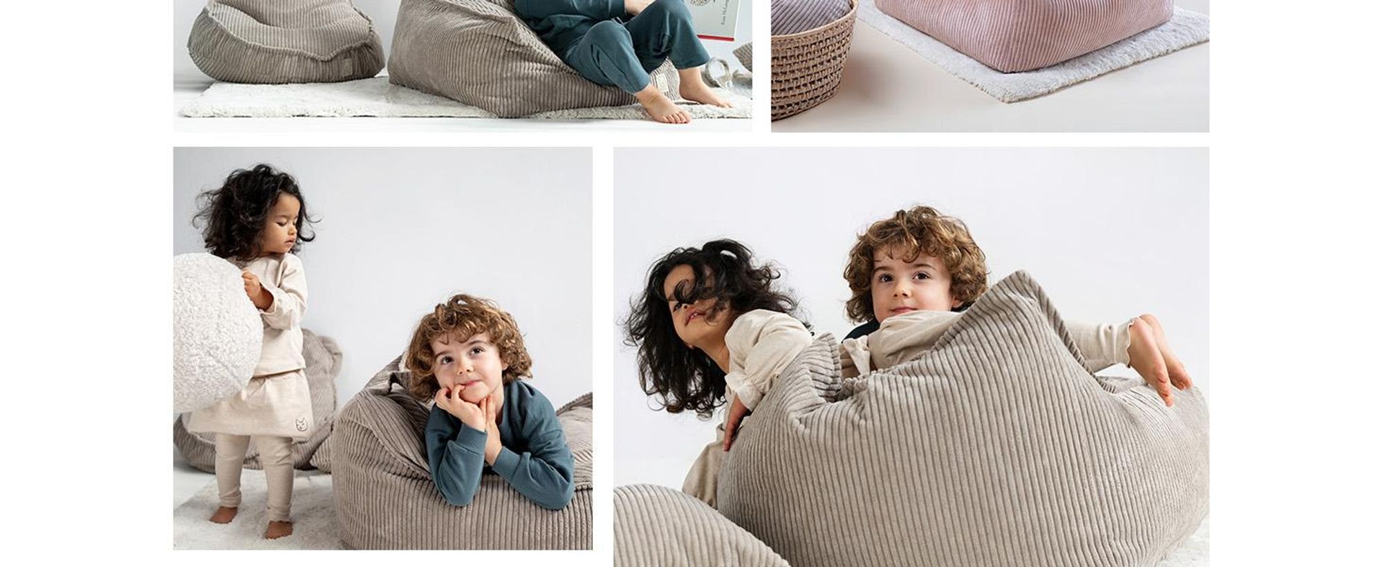 MISIOO Sitzsack Kinder - Kindersessel Ab 1 Jahr - Bequemer Kinder Sessel - Stabil und Weich -Corduroy Material - 77x67x50cm