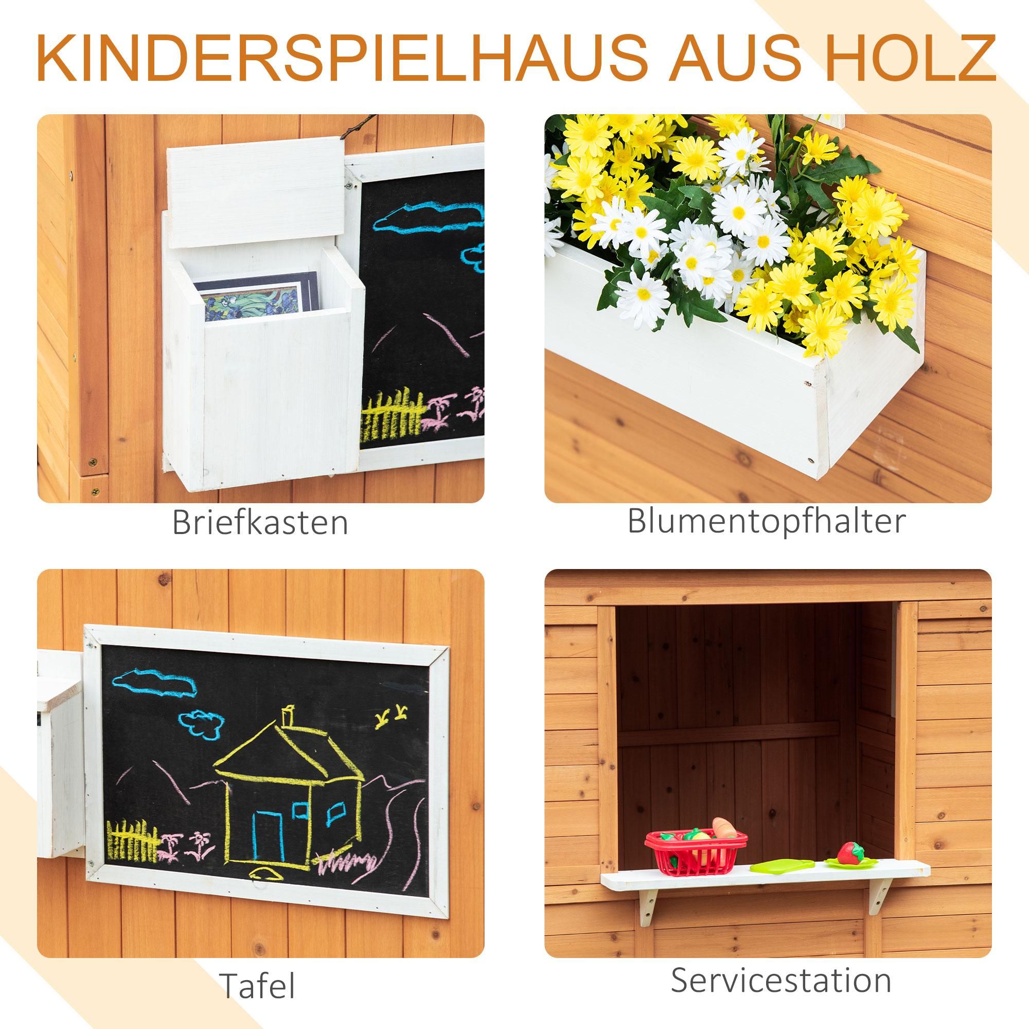 Spielhaus Tannenholz Tafel
