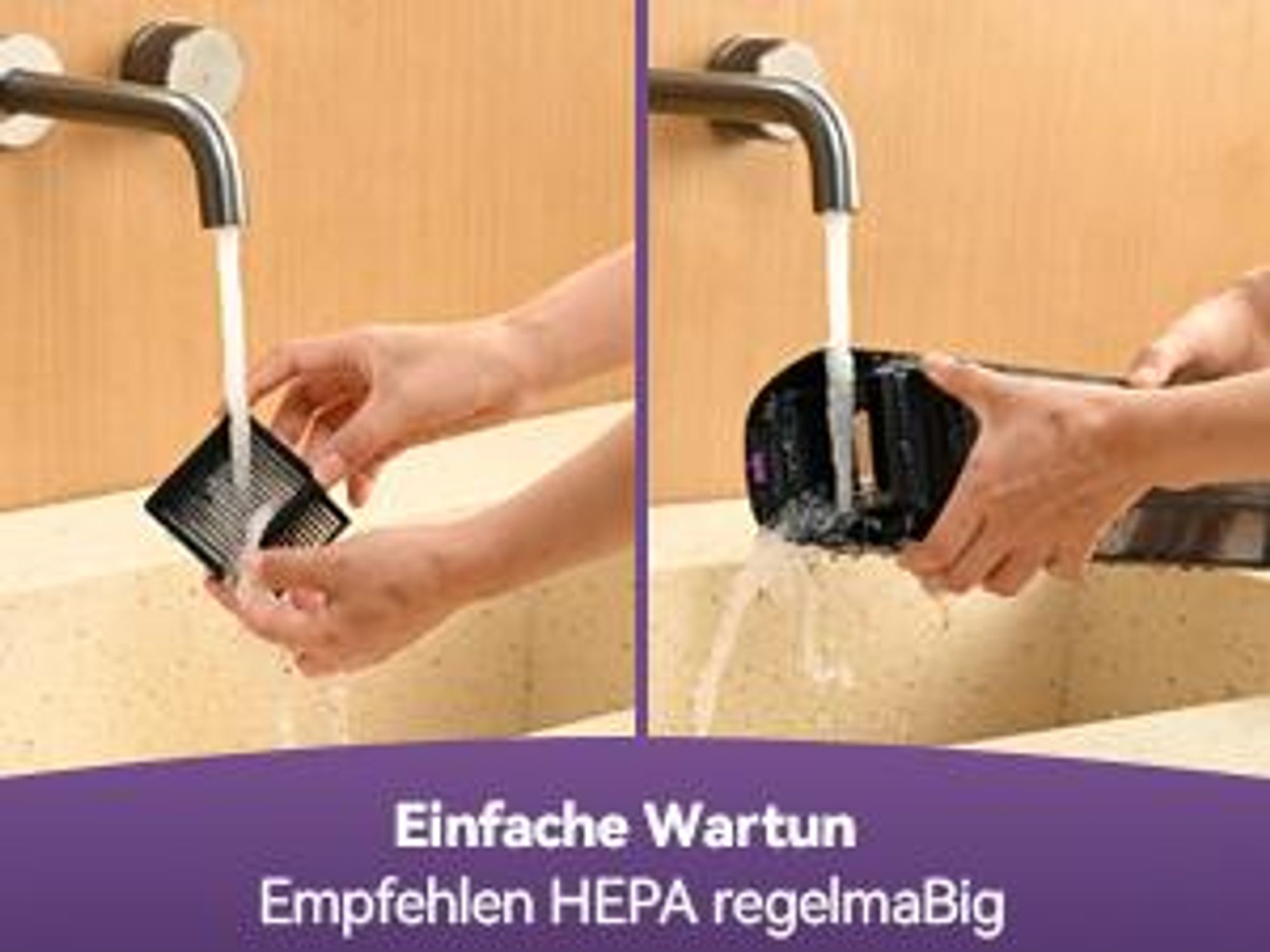 Redkey W15 Nass und Trockensauger, Selbstreinigender Mopp-Staubsauger, Kantenreinigung 6 mm mit doppelter Wassertankunterstützung 910ML, Standard