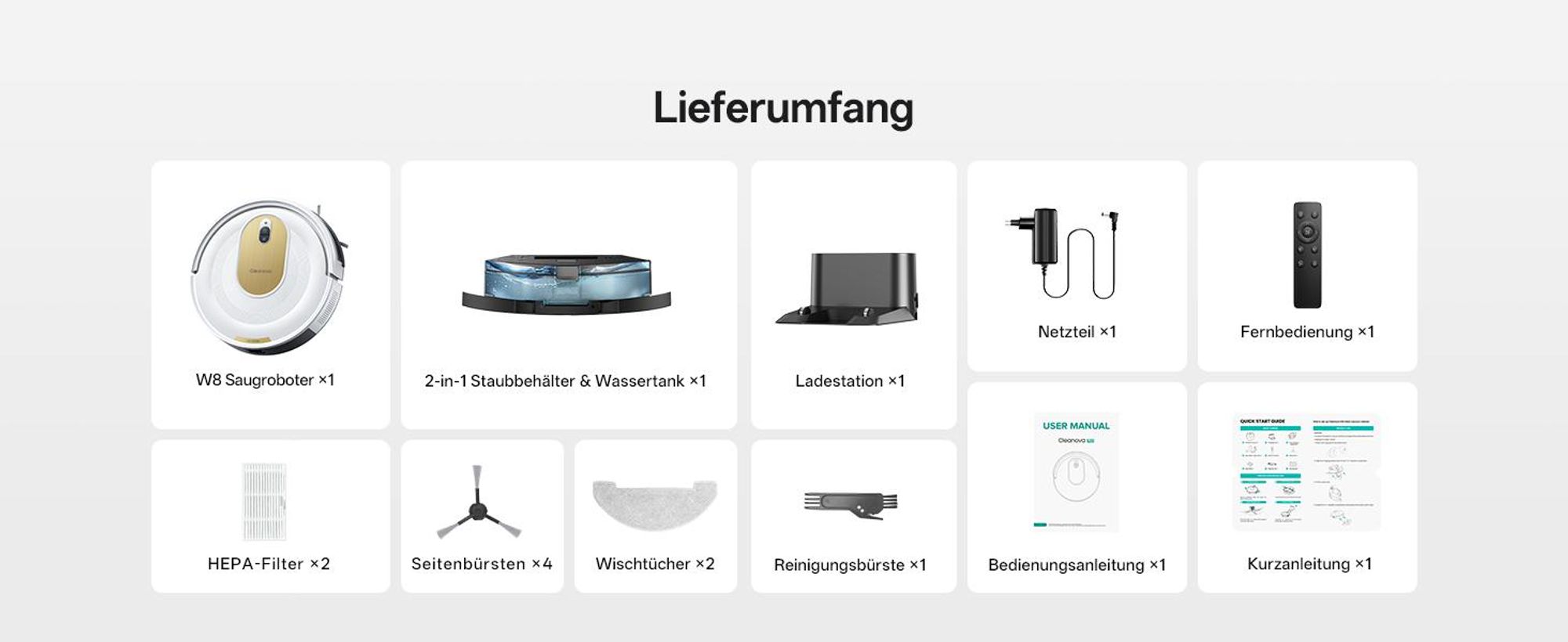 Nass-Trocken-Saugroboter Vactidy W8 Saugroboter mit wischfunktion,3-in-1,Smarte Gyro-Navigation
