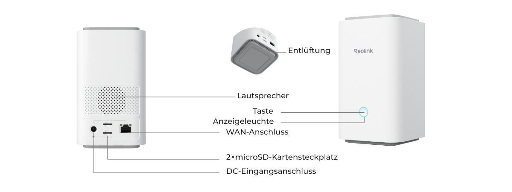 Reolink Argus PT Ultra+Solarpanel x2 mit Home Hub, 4K 8MP Akku Überwachungskamera Set, 5/2,4 GHz, 360° Schwenkbar, mit 64GB SD-Karte, Schwarz