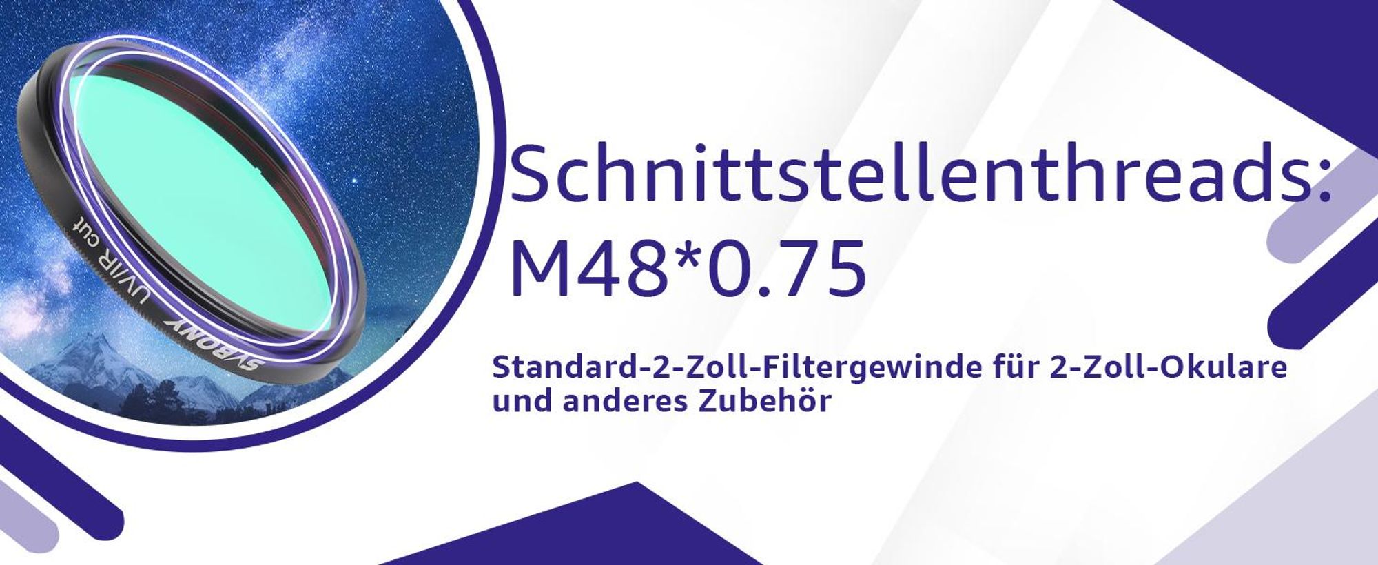 Svbony Filter Infra UV IR Filter mit Niedriger Reflexion und Mehrfachbeschichtung (2in)