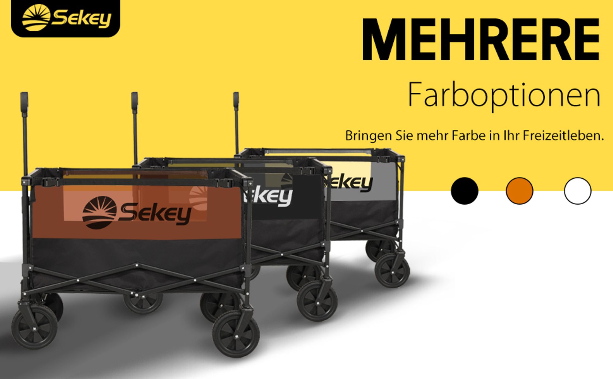 150KG Bollerwagen Faltbar Offroad Transportwagen Handwagen