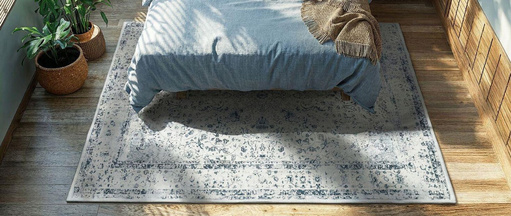 tectake® Vintage Designer Teppich Aliya verschiedene Größen rutschfeste Unterseite