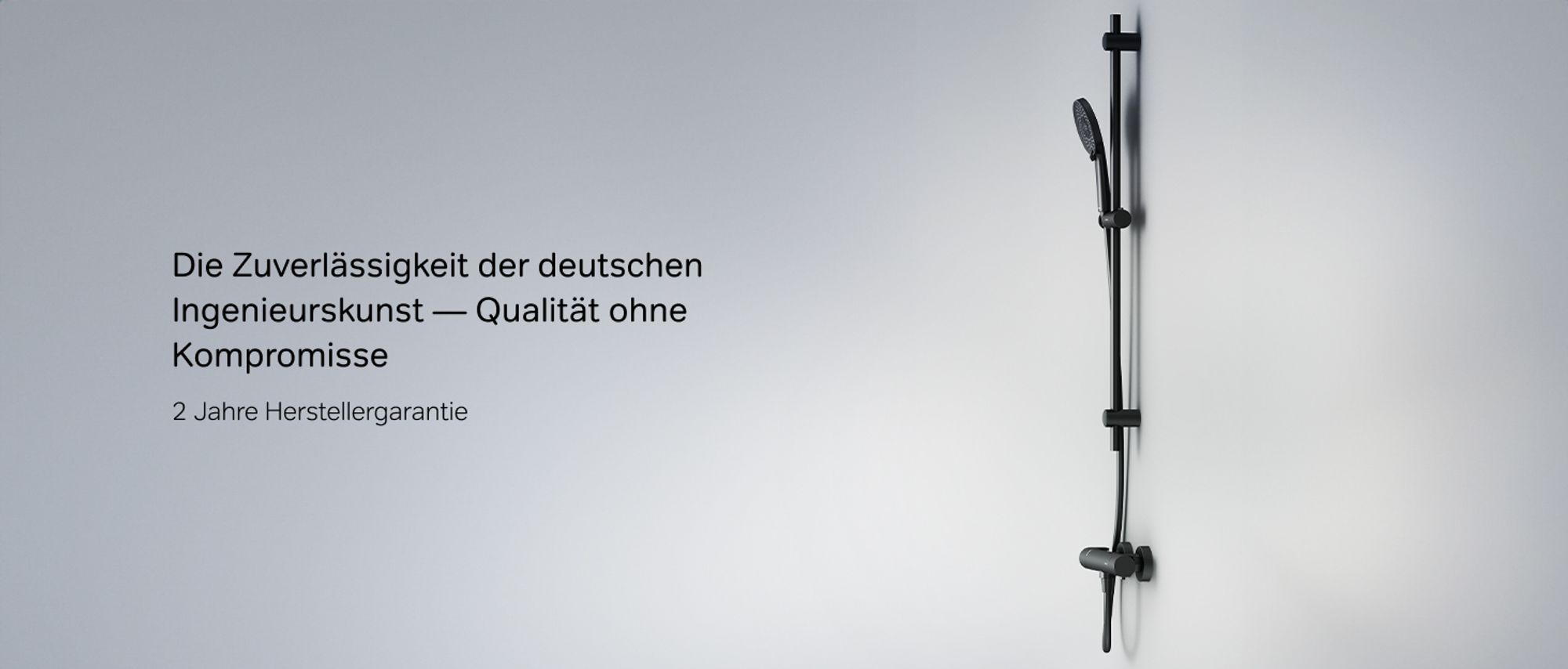 Schwarz Set für Dusche AM.PM: Brausethermostat& Duschset Brauseset: Handbrause, Duschstange und Thermostat Duschthermostat, F428XA46, matt
