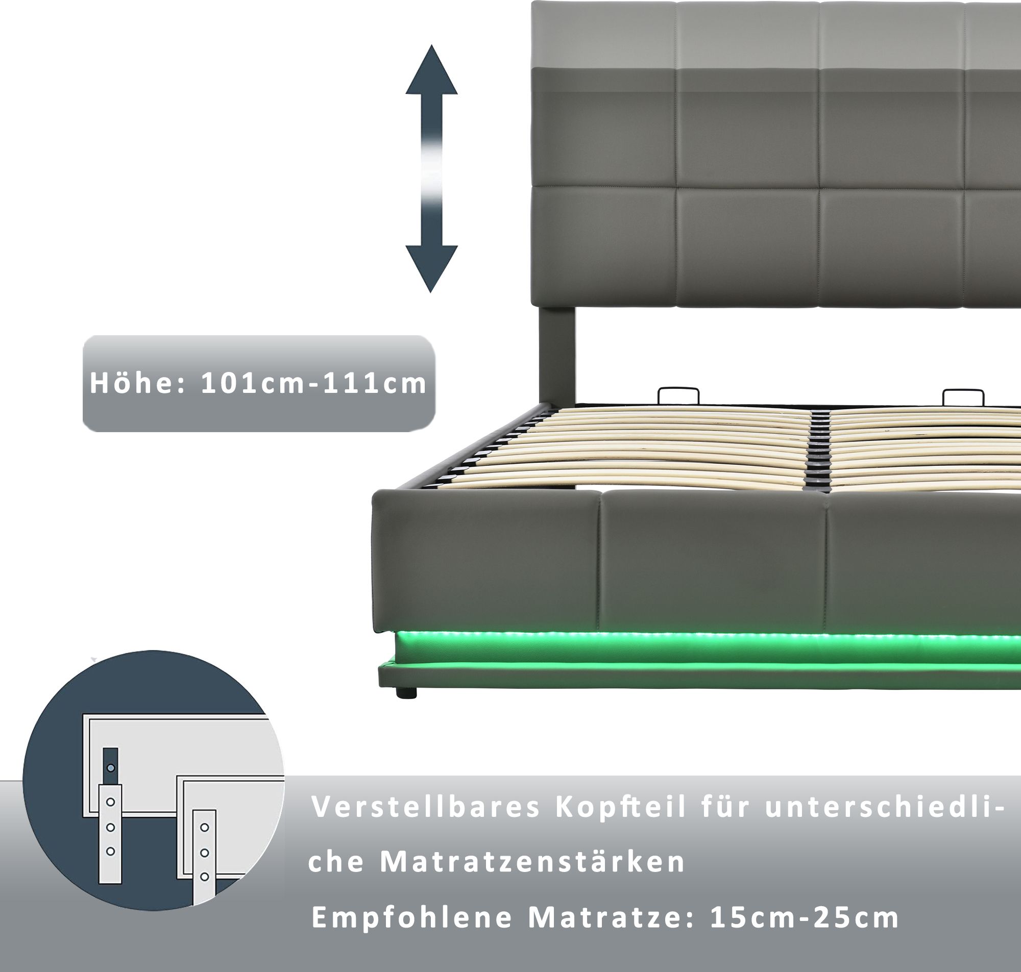 verstellbares Kopfteil