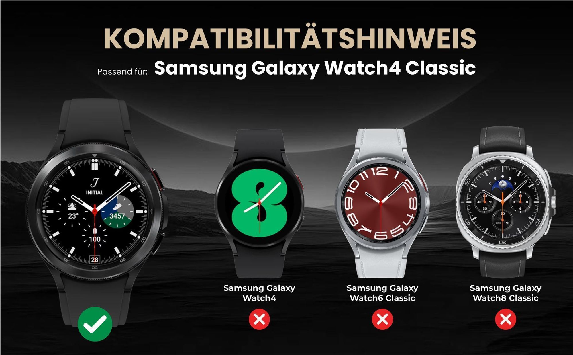Kompatibilitätshinweise Armband für Samsung Galaxy Watch4 Classic 46mm