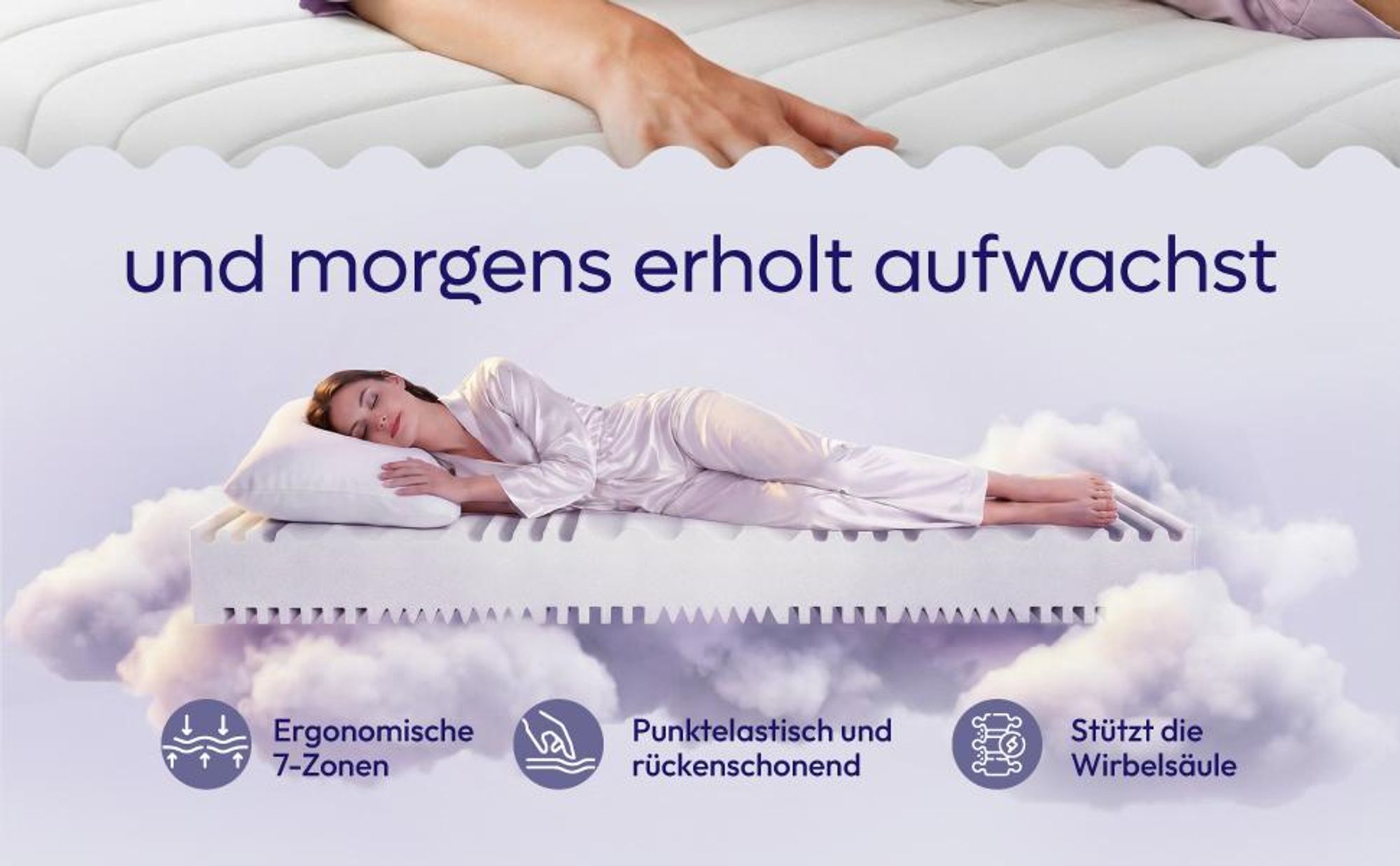 7-Zonen Ergonomische Matratze 120x190 H2 / H3 hochwertige Qualität