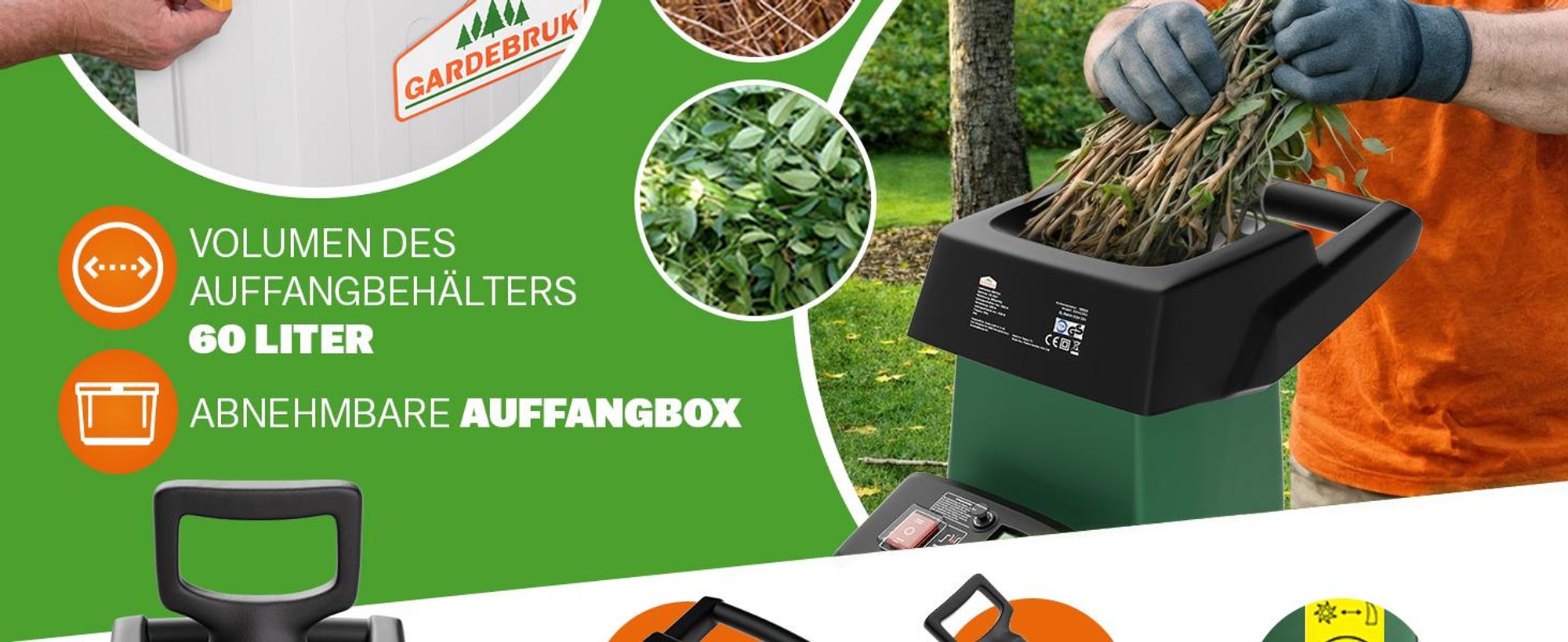 GARDEBRUK® Leisehäcksler 3100W