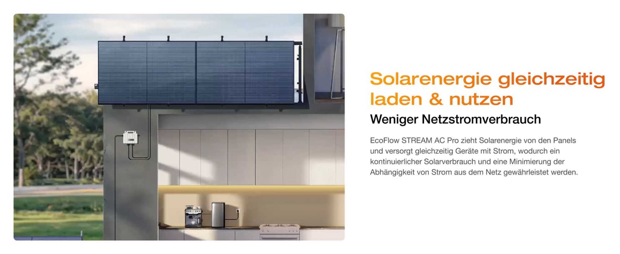 EcoFlow STREAM AC Pro 1,92 kWh – Balkonkraftwerk mit Speicher | 100 % Kompatibel mit allen Mikro-Wechselrichtern | 1 200 W Ausgang