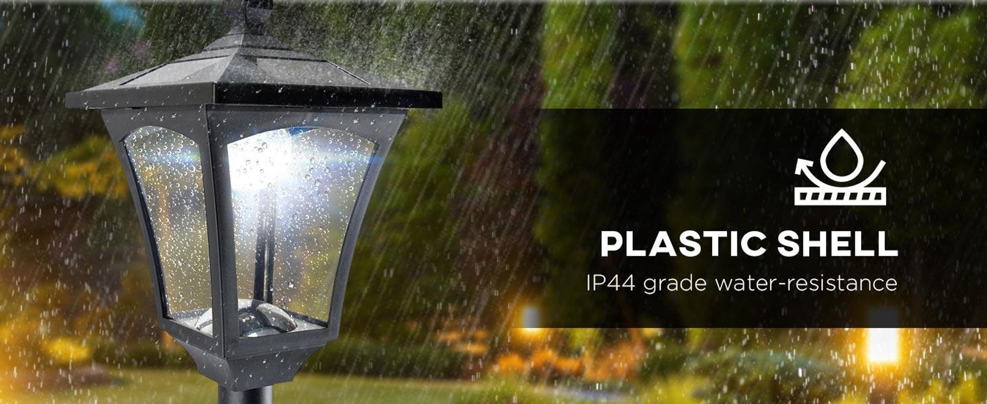 Lampa ogrodowa solarna Outsunny, oświetlenie ścieżki z diodami LED, 40 lumenów, czarna, 18 x 18 x 160 cm