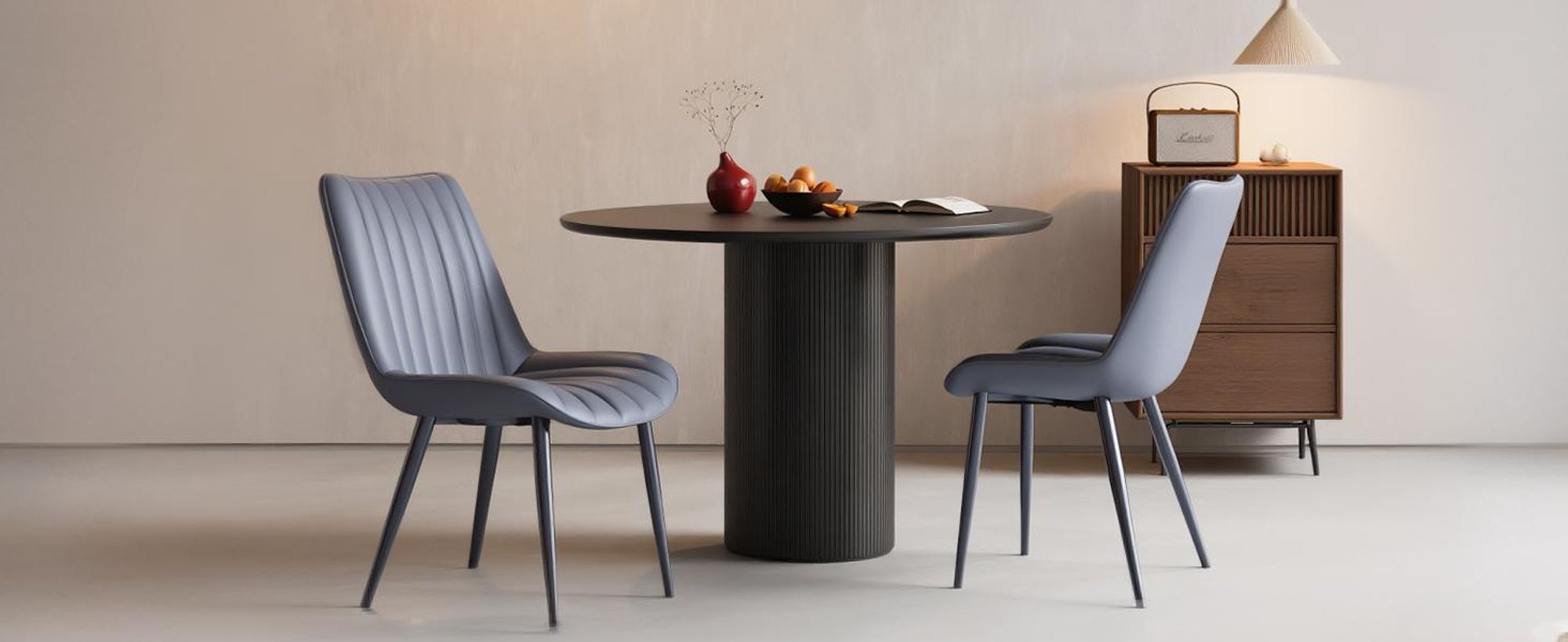 HOMAVO Esszimmerstuhl – Bequemer Samt- oder Kunstlederstuhl, ergonomisch, Metallgestell, breite Sitzfläche 53×43 cm, einfach montierbar, 2er Set