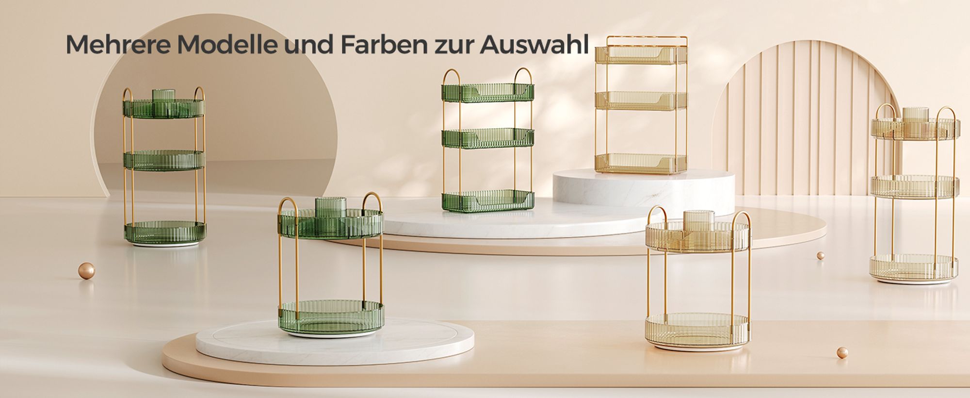 SONGMICS Make-up Organizer drehbar, Kosmetik-Organizer, Kosmetik Aufbewahrung,Geschenkidee