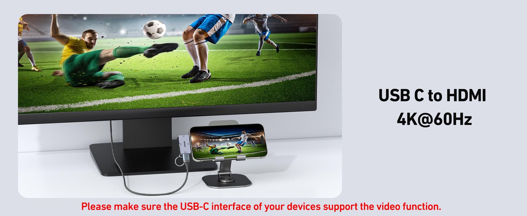 BENFEI Hubs USB C Hub 3in1 Super Kompakt HDMI 4K 60Hz