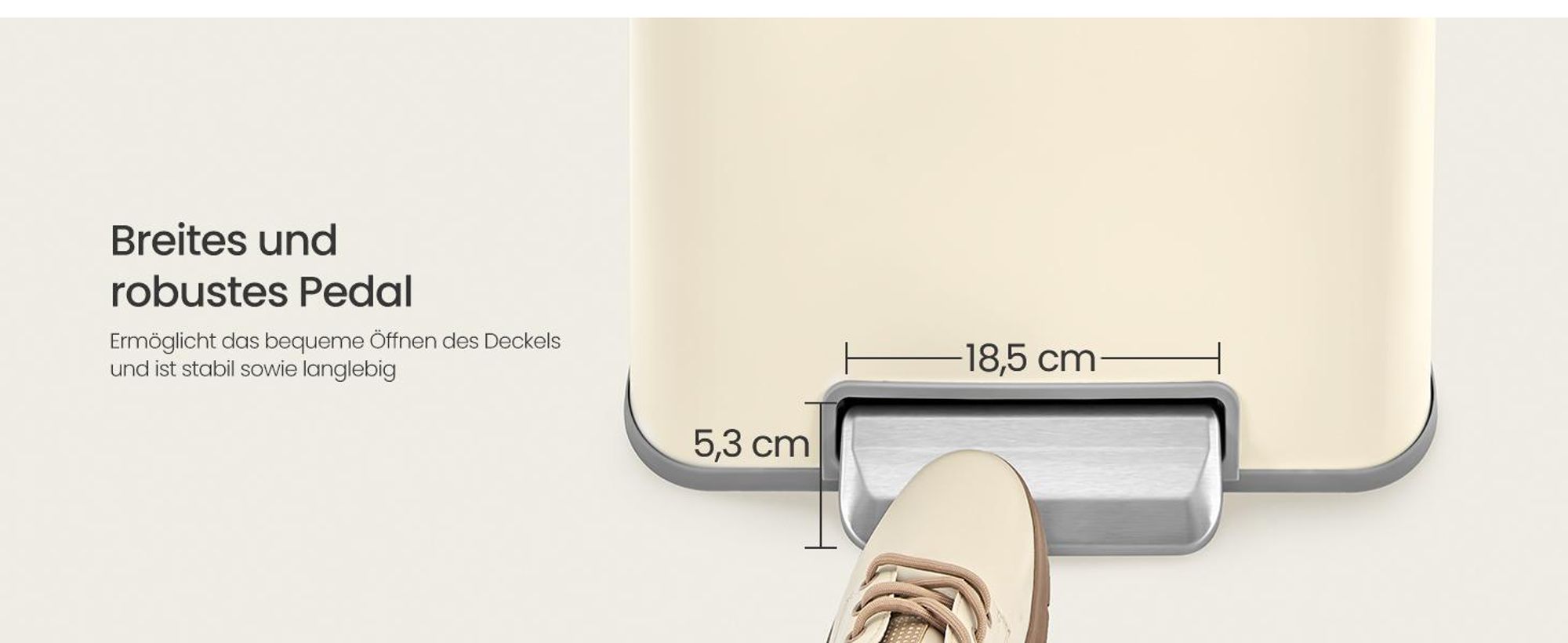SONGMICS Mülleimer Küche, Mülltrennsystem 2x15L, 2 Fächer,Stahl,Softclose-Deckel